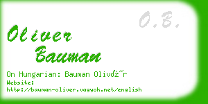 oliver bauman business card